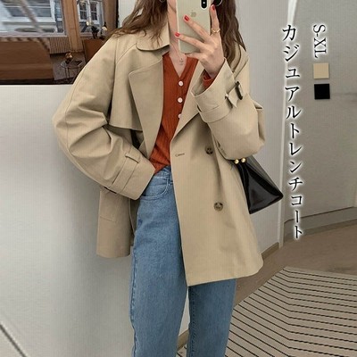 スプリング ショート Aライン トレンチ ショートトレンチ レディース ショート丈 オフィス 通勤 春 秋 通販 Lineポイント最大get Lineショッピング
