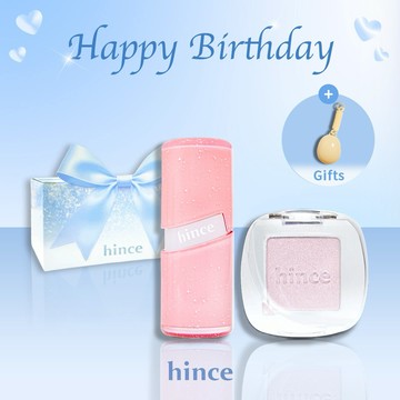 Holiday限定禮物🎁【hince】生日快樂！冰透唇釉+柔光煥彩單色眼影+Dewy Ball化妝包+粉雪冬語禮盒+獨家貝殼小卡(Thank You)(生日禮物/快速出貨/新品上架)