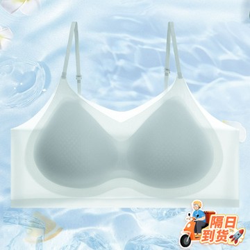 🚀虧本到貨🚀日本🇯🇵 夏季超薄冰絲背心式文胸無鋼圈無痕大碼內衣女聚攏美背一體式胸罩