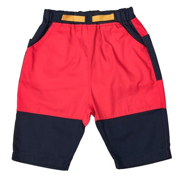 akachan honpo - 7分褲-拼接-紅色