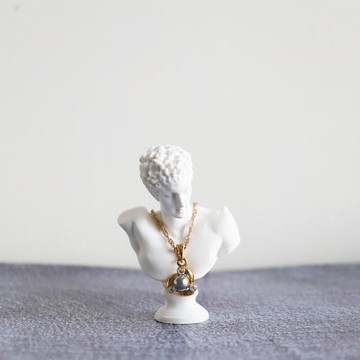 歐式巴黎氣質灰珍珠項鍊