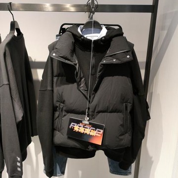 臻選男裝冬款羽絨背心純色立領保暖白鴨絨馬甲青少年羽絨服男潮牌