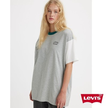 Levi s 女款拼接寬鬆短袖Tee恤