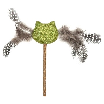 NATURAL MAGIC 自然魔法 貓薄荷貓臉棒棒堂 貓玩具  綠色 + 咖啡色  1支