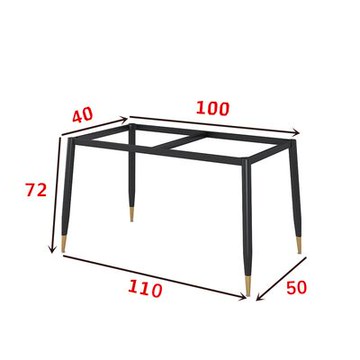 桌腳支架 巖板鐵藝家用餐桌腿支架金屬電腦辦公書桌鋼架子茶几台腳底座定製【MJ194010】