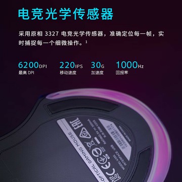 雷柏V20S有線滑鼠低音游戲電競專用cf宏機械外設電腦辦公人體工學