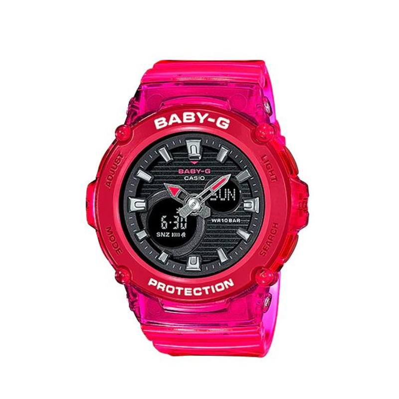 BABY-G ベビーG ベビージー Color Skeleton シリーズ カシオ CASIO アナデジ 腕時計 レッド ブラック スケルトン  BGA-270S-4AJF 国内モデル | LINEショッピング