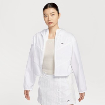 NIKE 外套 女 運動連帽外套 風衣外套 AS W NSW NK WR WVN LTWT HDED 白 HJ1183-100