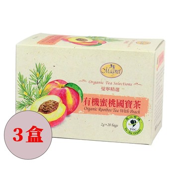 【任e購】曼寧-有機蜜桃國寶茶 *3盒 (20入/盒*3盒)