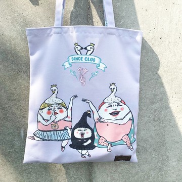 蛋蛋的舞蹈教室 肩背帆布袋