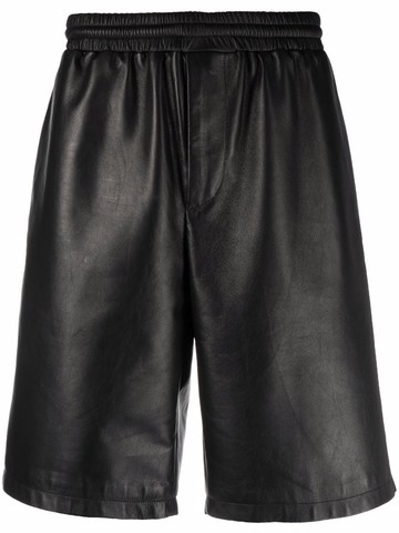 Prada Leather Bermuda Shorts
