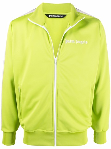 Palm Angels - logo-print side-stripe track jacket - men - Polyester/Polyester - L - Green