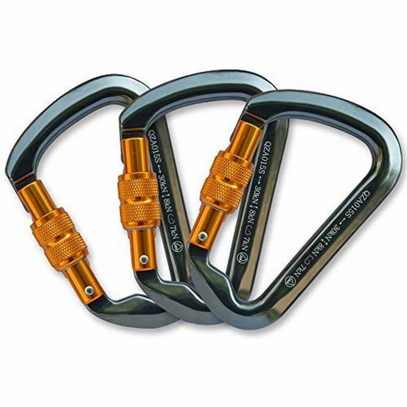 カラビナ 登山用 スクリューロック ねじ式 安全環付き カラビナ 30kn D環 Ce認証 操作簡単 アルミニウム合金製 超軽量 アウトドア 通販 Lineポイント最大0 5 Get Lineショッピング