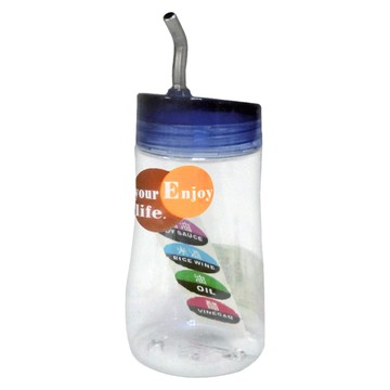 沿明 健康調理油罐(小) 200ml PETG材質 304不鏽鋼管  1個