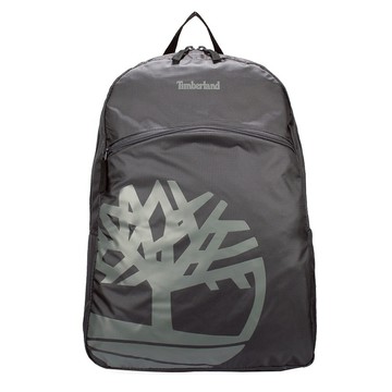 Timberland大LOGO休閒尼龍輕量後背包(灰色)851000-2｜GoBrand購名牌