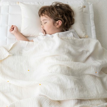 Uterus 莫代爾紗布流蘇被套組 兒童寢具  100 x 70cm  雛菊