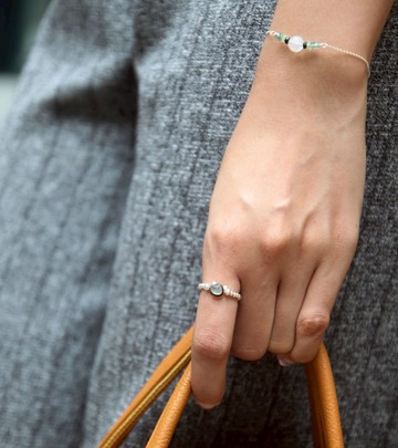 玻璃體切面碧壐 ，配7/8mm強光玻璃體月亮石或5.5mm拉長石 925 純銀手鍊 Tourmarine with 7/8 mm moonstone and labradorite 925 silver bracelet