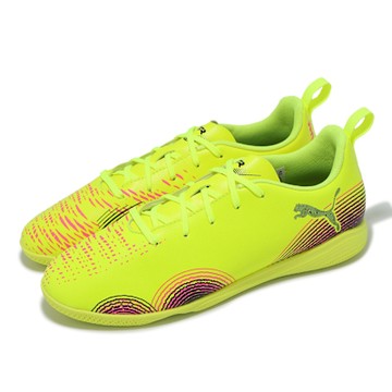 Puma 足球鞋 Future 8 Play IT JR 大童 女鞋 螢光綠 輕量 運動鞋 室內足球鞋 10839703