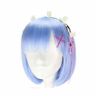 Re ゼロから始める異世界生活 リ ゼロからはじめるいせかいせいかつ レム 水色 メイド コスプレウィッグ かつら カツラ Cosplay 通販 Lineポイント最大get Lineショッピング
