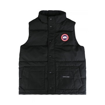 CANADA GOOSE Freestyle標誌刺繡LOGO布章設計聚酯纖維羽絨背心(男款/黑)