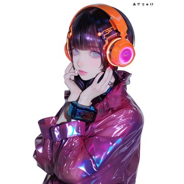 【5 月新品 3】07-124-0019 人物貼紙 賽博龐克風格