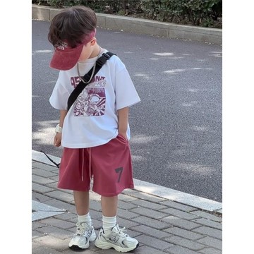 ATL 兒童套裝 男童套裝 兒童夏裝 男童夏季短袖套裝 2025新款薄款 洋氣痞帥潮酷兒童T恤短褲兩件套裝