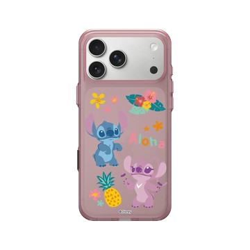 iPhone 17 Pro Max Clear (相機按鈕) 晶醺玫 - 迪士尼-史迪奇 Disney Stitch - 史迪奇 - 史迪奇與安琪
