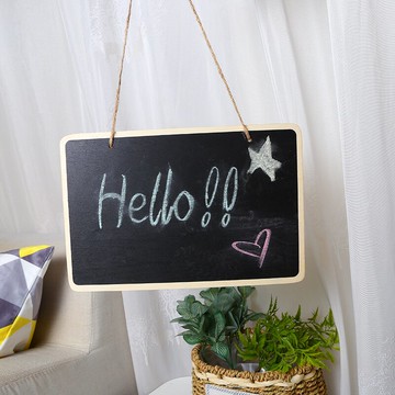 廠家直銷30X20cm創意楊木掛式小黑板家庭留言板木質工藝禮品