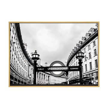 倫敦攝政街 掛畫  50 x 70cm  木色