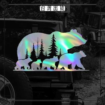 戶外北極熊小熊吉姆尼皮卡車窗車門坦克300後擋風玻璃貼紙房車貼 可開發票✔Car Supplies 🚗臺灣出貨🚗