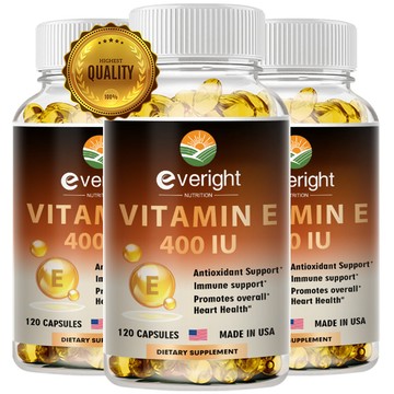 買三贈一💯美國進口✨400IU 維生素 E 軟膠囊｜180mg 高劑量｜dl-α 生育酚乙酸酯｜120顆日常保養基礎補給