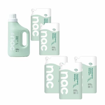 nac nac 低敏親膚嬰兒洗衣精 | 1瓶+2補充包 | 3補充包【悅兒園婦幼生活館】