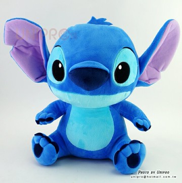 【UNIPRO】迪士尼 深色 史迪奇 STITCH 經典 坐姿 30公分 絨毛玩偶 娃娃 禮物 星際寶貝