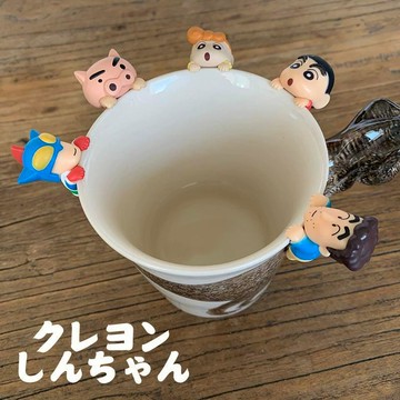 E哥❤日本正版扭蛋蠟筆小新懸空搖晃隊小白小葵動感超人杯緣杯飾茶友B1
