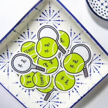 白底防水姓名貼 | 網球 45張入