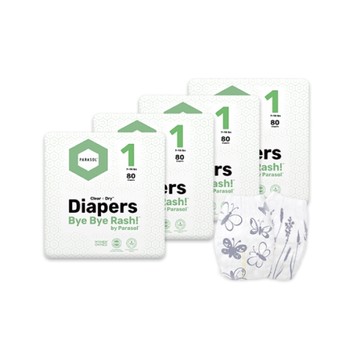 Parasol Clear + Dry 新科技水凝尿布-4包/箱(NB/S)黏貼式 箱購