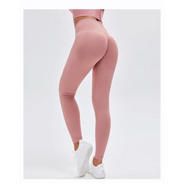 無痕一片式蜜桃提臀緊身褲高腰彈力健身褲透氣訓練瑜伽運動九分褲