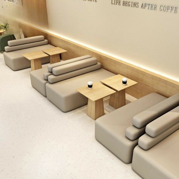 沙發 奶茶店沙發卡座 甜品店休閑洽談椅子 桌子 連鎖咖啡店咖啡廳桌椅組合