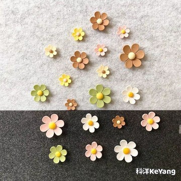 30個/盒 小花朵圖釘 ins彩色圖釘 創意可愛 軟木照片留言板毛氈按釘