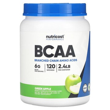 Nutricost, 表現，支鏈胺基酸，青蘋果味，2.4 lb（1,080 克）