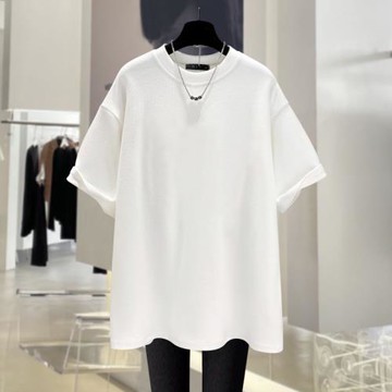2026新款夏季韓版純白色棉時尚休閑簡約港風寬松短袖t恤女ins潮牌