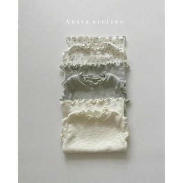 Aosta 山茶花捲邊t恤【現貨】寶寶上衣 女童上衣 嬰兒上衣 兒童上衣 兒童衣服 寶寶衣服 嬰兒衣服 韓國童裝