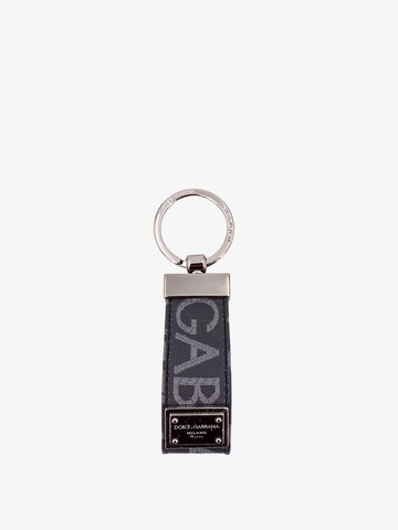 Coated canvas keychain with all-over lettering logo - DOLCE & GABBANA - gender_Man