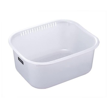 asdfkitty*日本製 INOMATA 白色方型有濾孔洗菜籃/洗碗籃-日本正版商品