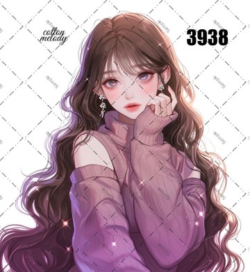 original sticker no.3938 人物貼紙 原創貼紙 原創人物貼紙 裝飾貼紙 cotton melody