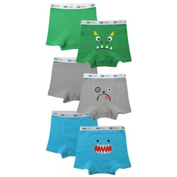 美國ZOOCCHiNi可愛動物男孩內褲3入-5y-6y(腰圍約59.6cm)【親子良品】