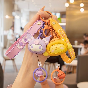 正版三麗鷗公仔拉環吊飾 庫洛米 美樂蒂可愛卡通鑰匙圈書包掛件 吊飾