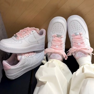 S.G Nike Air Force 1 '07 Vintage 休閒鞋 白粉 HV4403-601 緞帶 復古鞋 女鞋