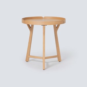 奧可利圓週邊桌 橡木 小