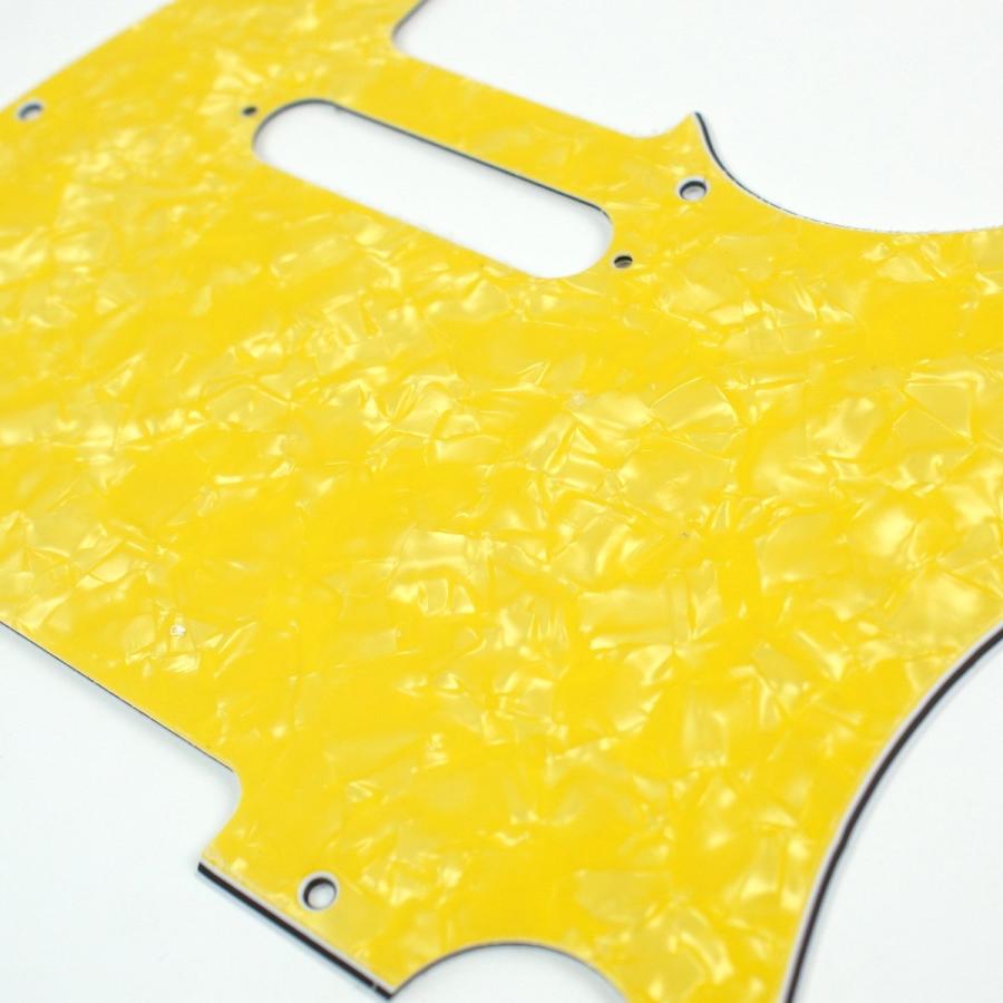 Tele Standard Style Guitar Pick Guard,4ply Yellow Celluloid Pearloid